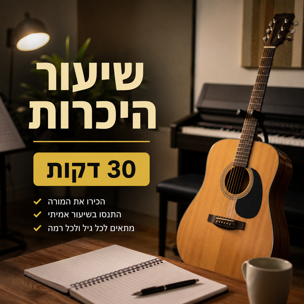 שיעור היכרות - 30 דקות