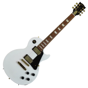 גיטרה חשמלית לבנה במבנה לס פול